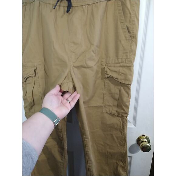 Aeropostale Men's XL Brown Cargo Jogger Pants Pullon Elastic Waist Casual - Picture 4 of 9